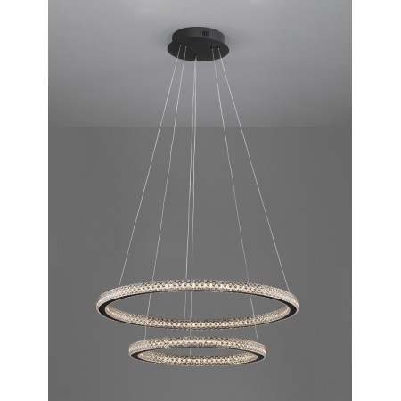 czarna wyszukana lampa wisząca - nowoczesna ledowa Luces Exclusivas TEPIC LE42821