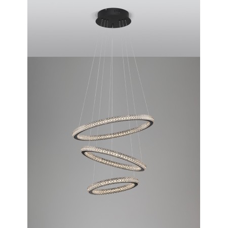 czarna ekskluzywna lampa wisząca - nowoczesna ledowa Luces Exclusivas TEPIC LE42822