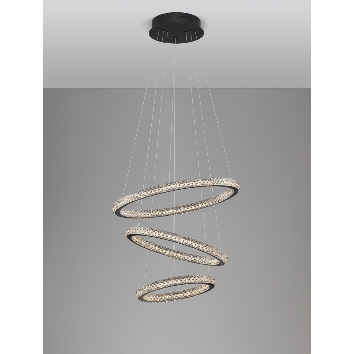 czarna ekskluzywna lampa wisząca - nowoczesna ledowa Luces Exclusivas TEPIC LE42822