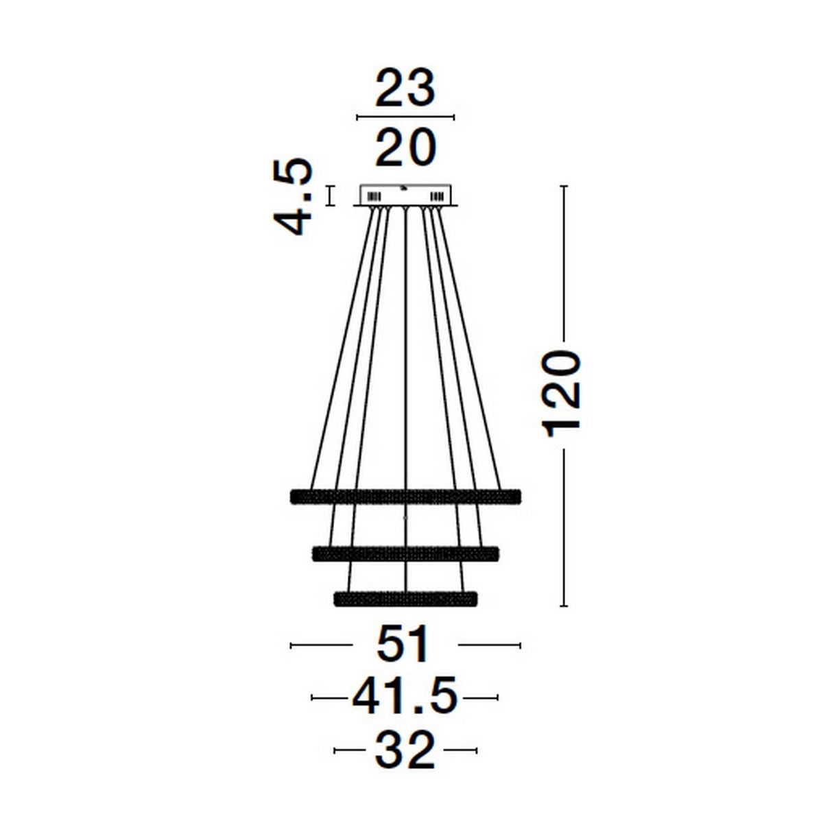 czarna ekskluzywna lampa wisząca - nowoczesna ledowa Luces Exclusivas TEPIC LE42822