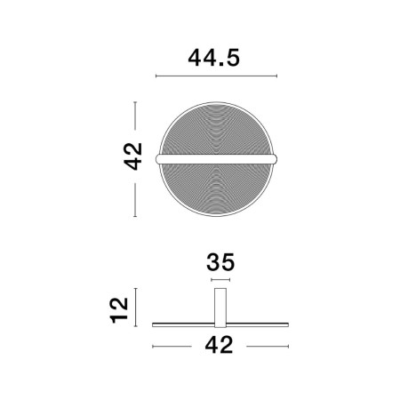 futurystyczna lampa przysufitowa Luces Exclusivas TONALA LE42824