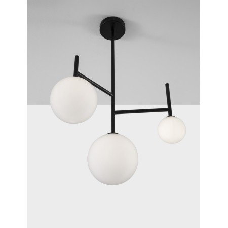 czarna modna lampa sufitowa - nowoczesna Luces Exclusivas URUAPAN LE42884