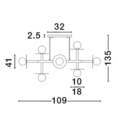 złota designerska lampa wisząca - nowoczesna  Luces Exclusivas URUAPAN LE42890