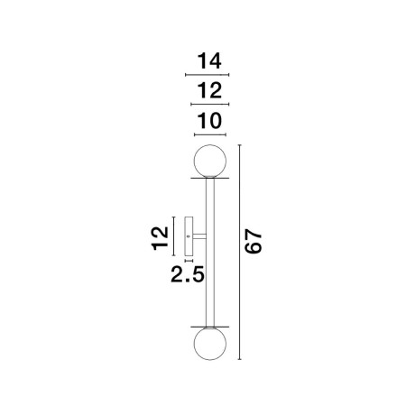 czarna modna lampa ścienna - nowoczesna Luces Exclusivas MORELOS LE42893