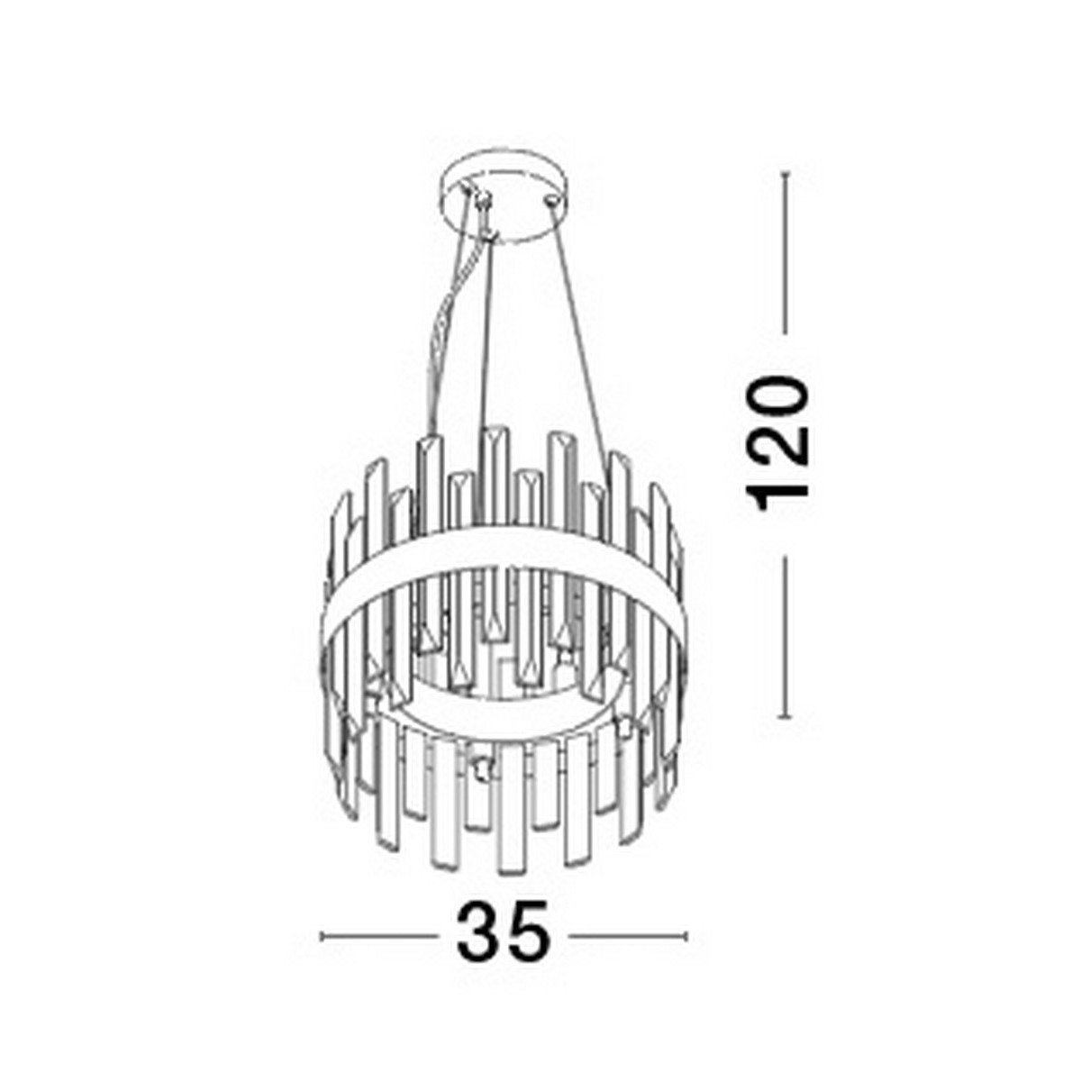złota elegancka lampa wisząca - nowoczesna  Luces Exclusivas CHOLULA LE42907