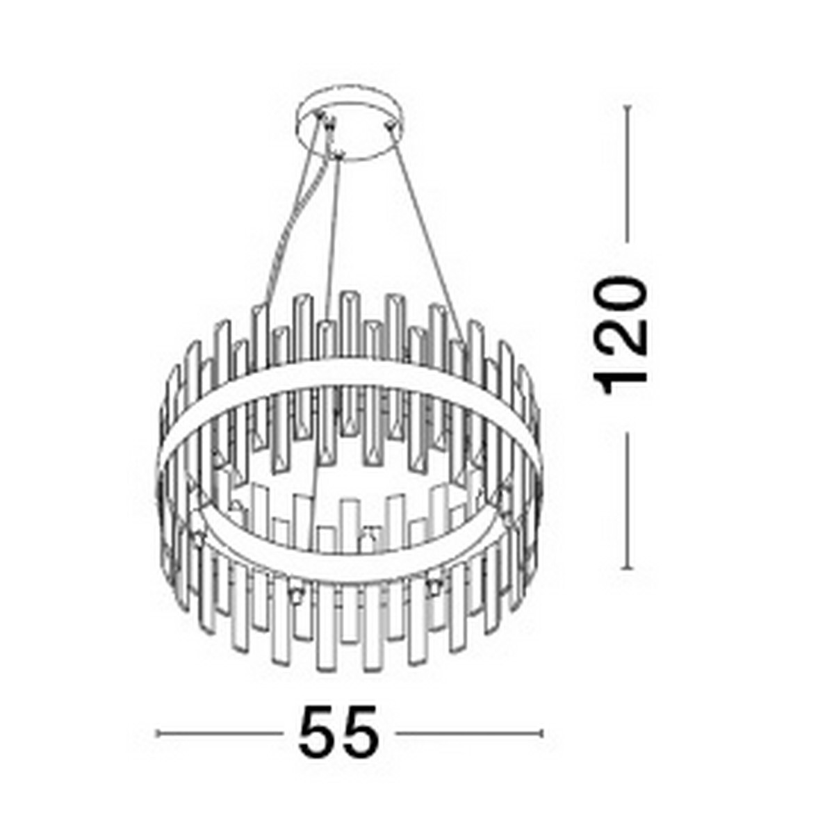 złota designerska lampa wisząca - nowoczesna  Luces Exclusivas CHOLULA LE42908
