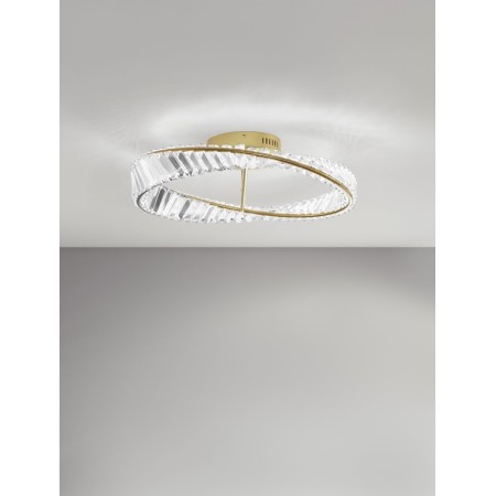 złota modna lampa sufitowa - nowoczesna ledowa Luces Exclusivas BAUTA LE42911