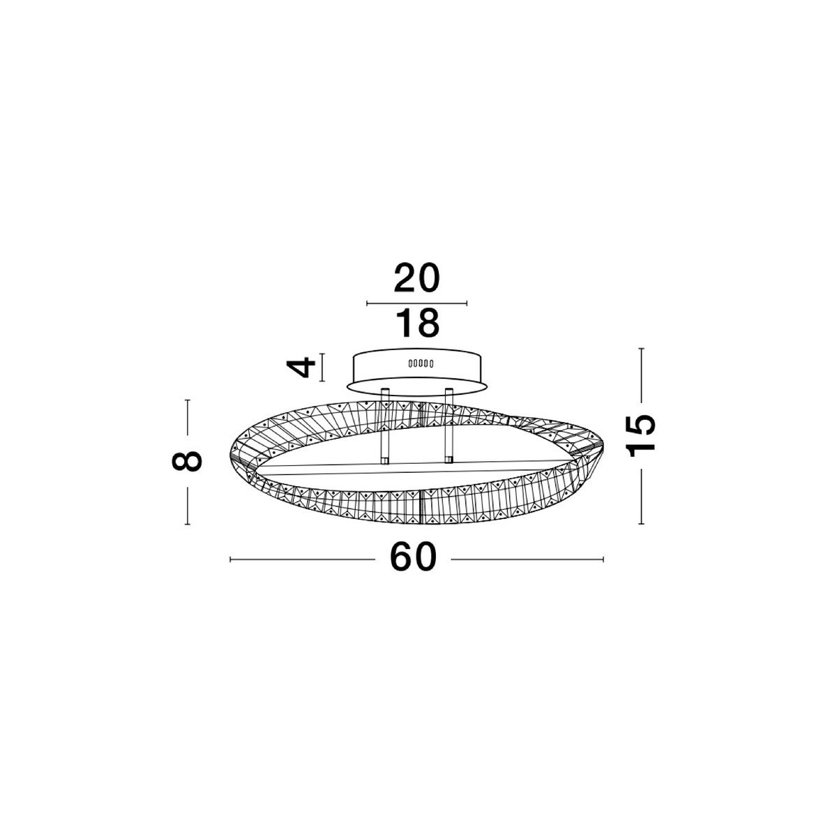 złota modna lampa sufitowa - nowoczesna ledowa Luces Exclusivas BAUTA LE42911