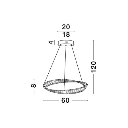 złota nowoczesna lampa wisząca - nowoczesna ledowa Luces Exclusivas BAUTA LE42912