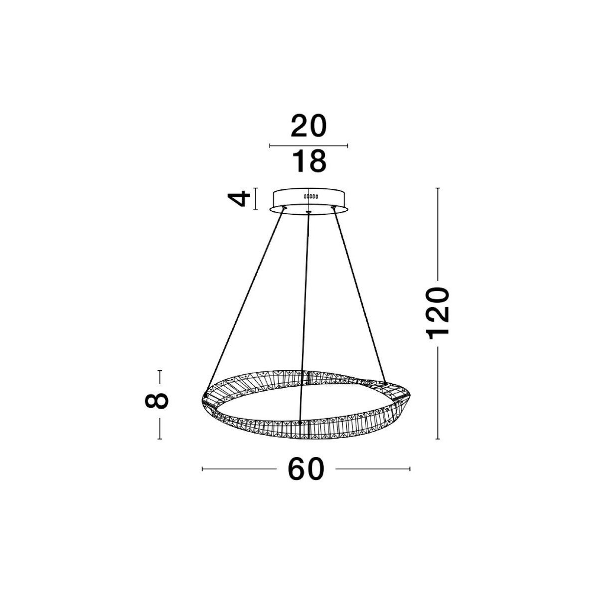 złota nowoczesna lampa wisząca - nowoczesna ledowa Luces Exclusivas BAUTA LE42912