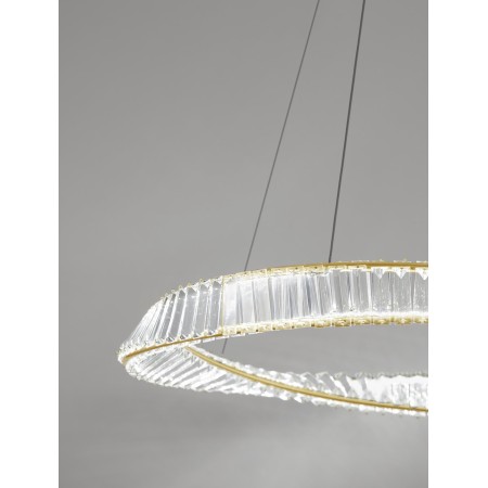 złota wspaniała lampa wisząca - nowoczesna ledowa Luces Exclusivas BAUTA LE42913