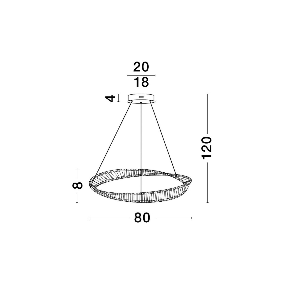złota wspaniała lampa wisząca - nowoczesna ledowa Luces Exclusivas BAUTA LE42913