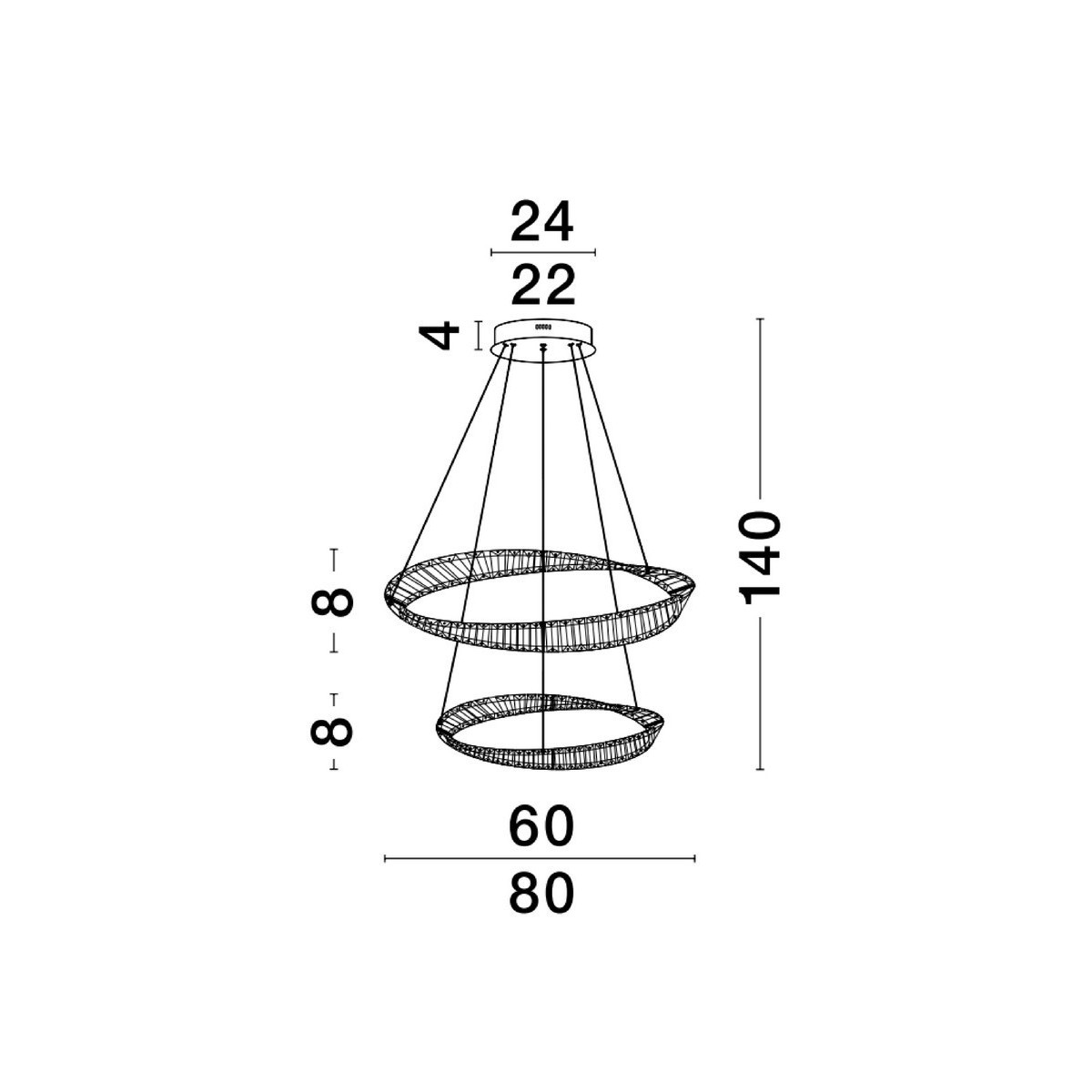 złota unikatowa lampa wisząca - nowoczesna ledowa Luces Exclusivas BAUTA LE42914