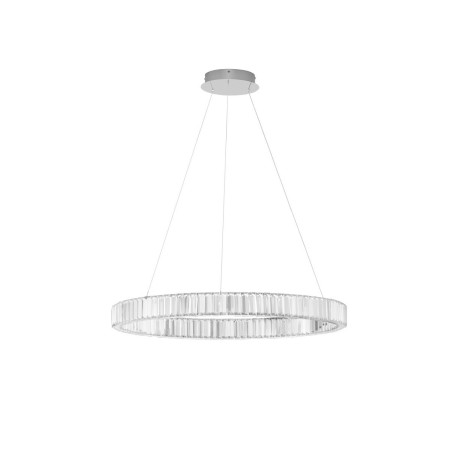 srebrna elegancka lampa wisząca - nowoczesna ledowa Luces Exclusivas BAUTA LE42916