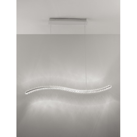 srebrna nowoczesna lampa wisząca - nowoczesna ledowa Luces Exclusivas BAUTA LE42921