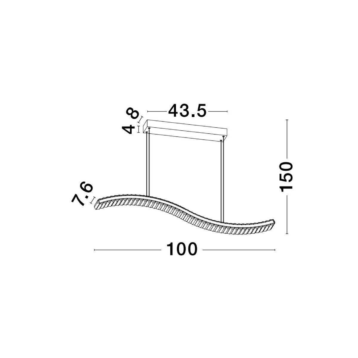 srebrna nowoczesna lampa wisząca - nowoczesna ledowa Luces Exclusivas BAUTA LE42921