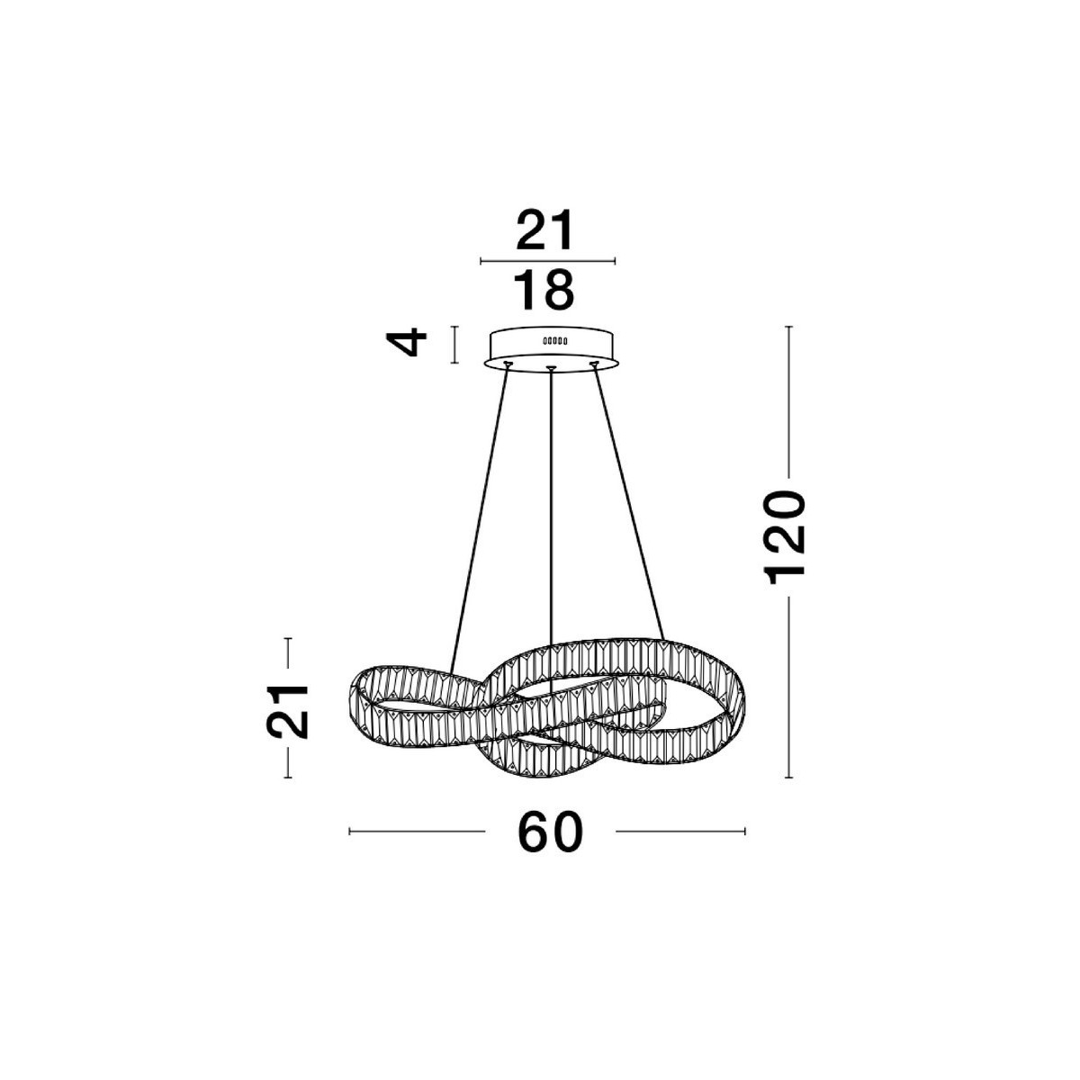 złota wspaniała lampa wisząca - nowoczesna ledowa Luces Exclusivas SINALOA LE42922