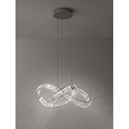 srebrna unikatowa lampa wisząca - nowoczesna ledowa Luces Exclusivas SINALOA LE42923
