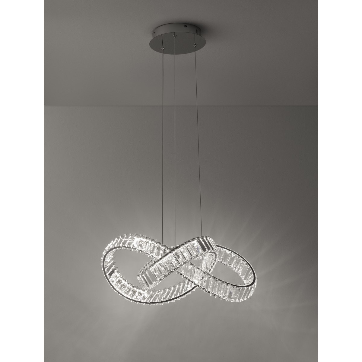 srebrna unikatowa lampa wisząca - nowoczesna ledowa Luces Exclusivas SINALOA LE42923