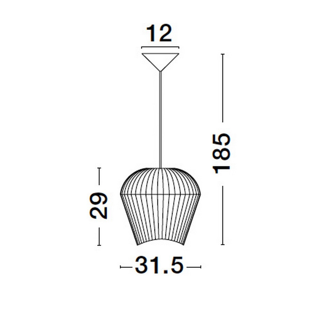 czarna modna lampa wisząca - nowoczesna  Luces Exclusivas GUAYMAS LE42929