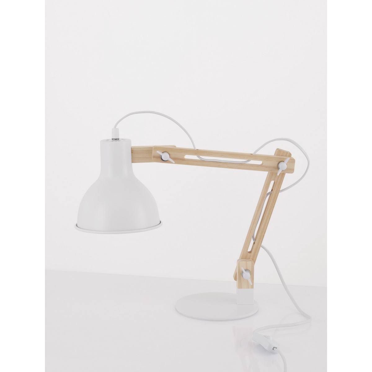 biała elegancka lampa stojąca - biurkowa  Luces Exclusivas TABASCO LE42943