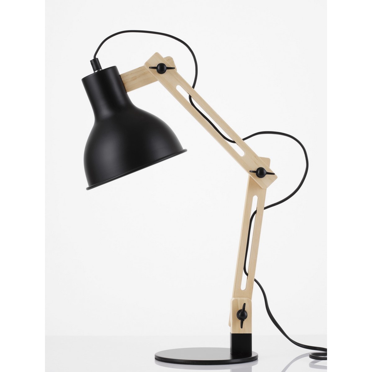 czarna designerska lampa stojąca - biurkowa  Luces Exclusivas TABASCO LE42944