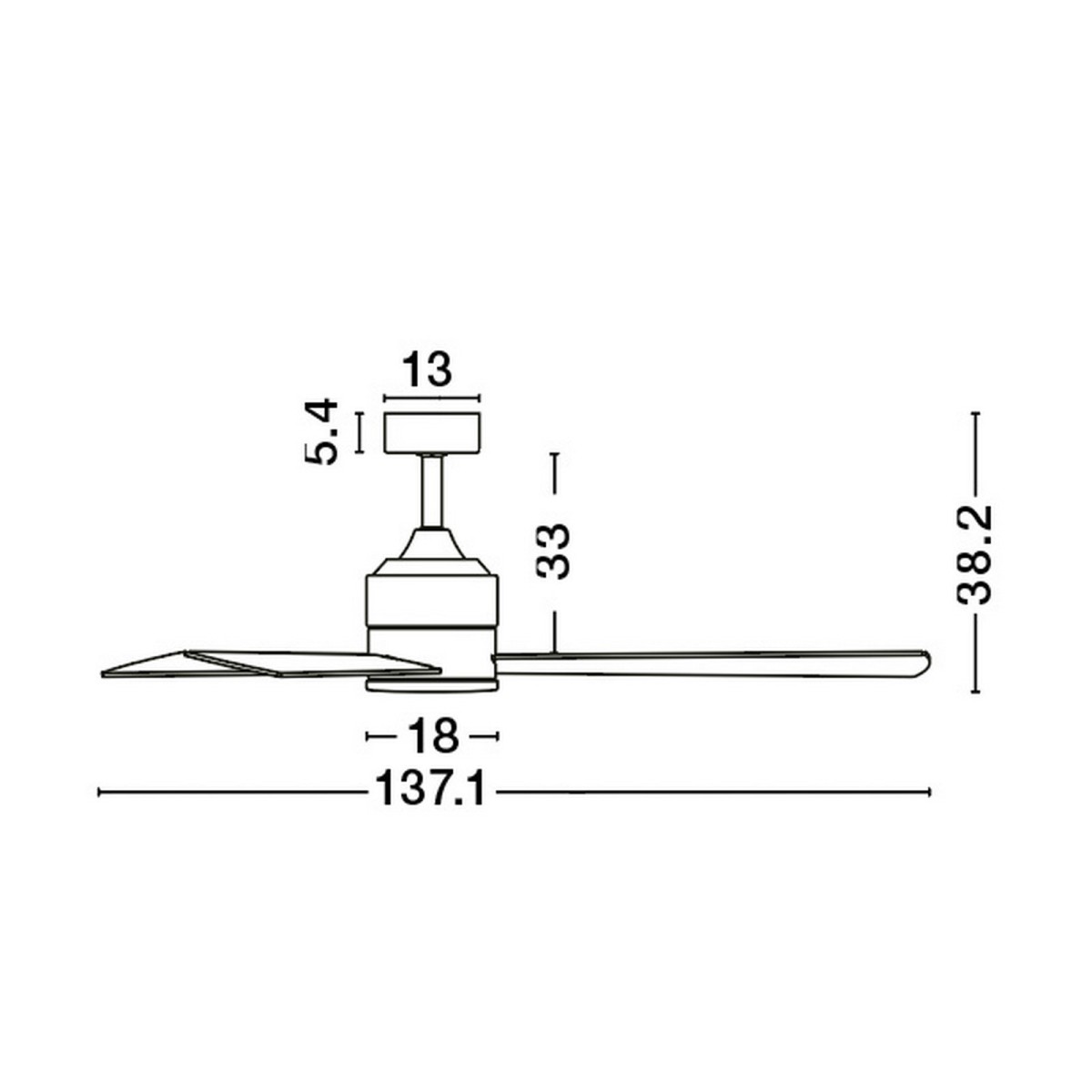 biała elegancka lampa techniczna - wantylatory Luces Exclusivas APIZACO LE42961