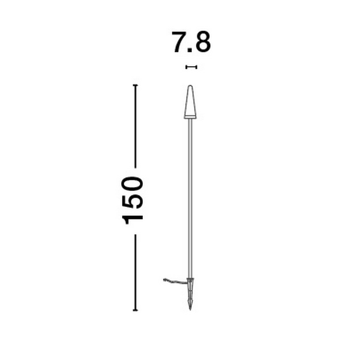 czarna nowoczesna lampa zewnętrzna - stojąca Luces Exclusivas YUCATAN LE71463