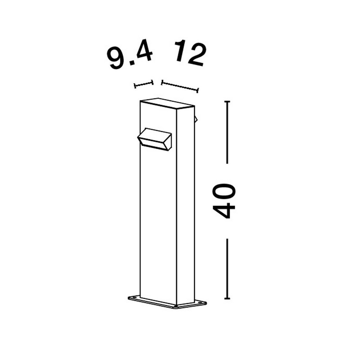 czarna ekskluzywna lampa zewnętrzna - stojąca Luces Exclusivas MONCLOVA LE71479