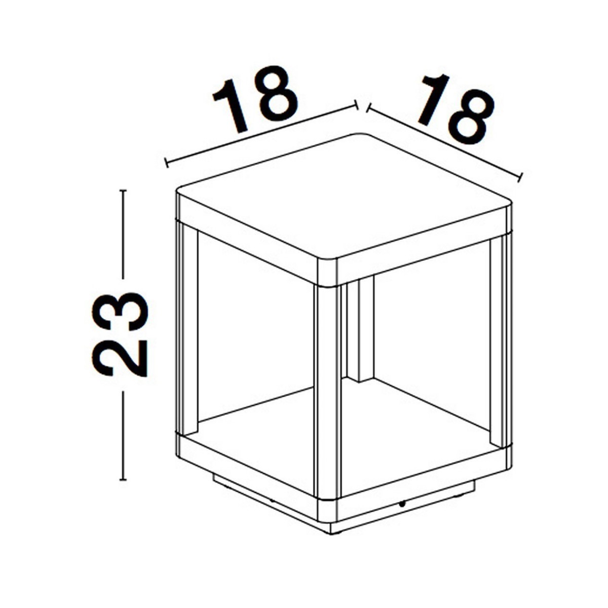 antracat modna lampa zewnętrzna - stojąca Luces Exclusivas NAUCALPAN LE71541