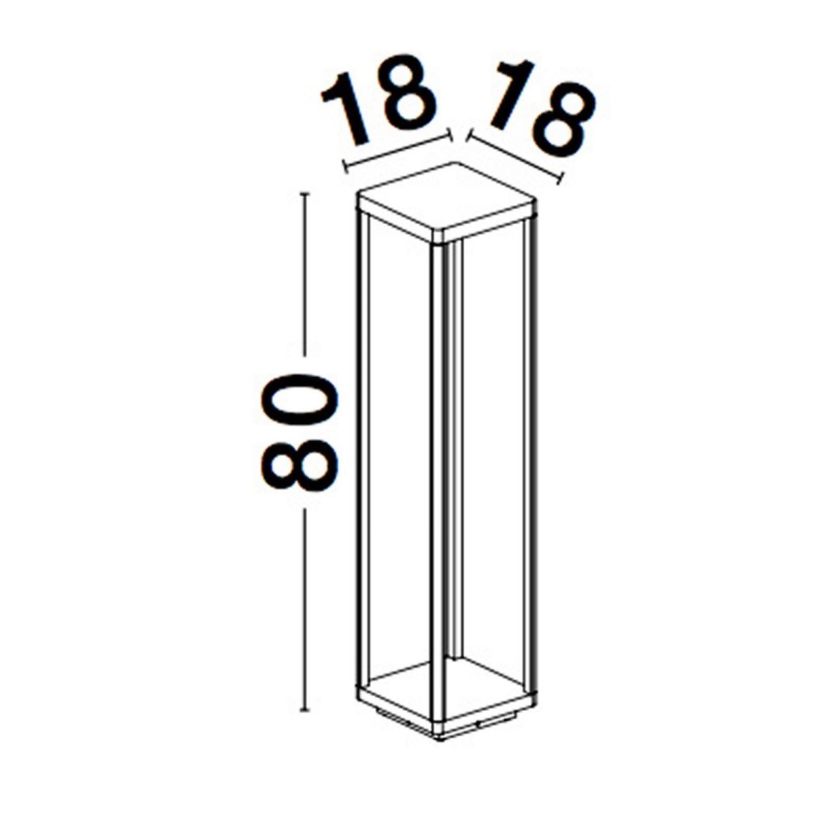 antracat nowoczesna lampa zewnętrzna - stojąca Luces Exclusivas NAUCALPAN LE71542