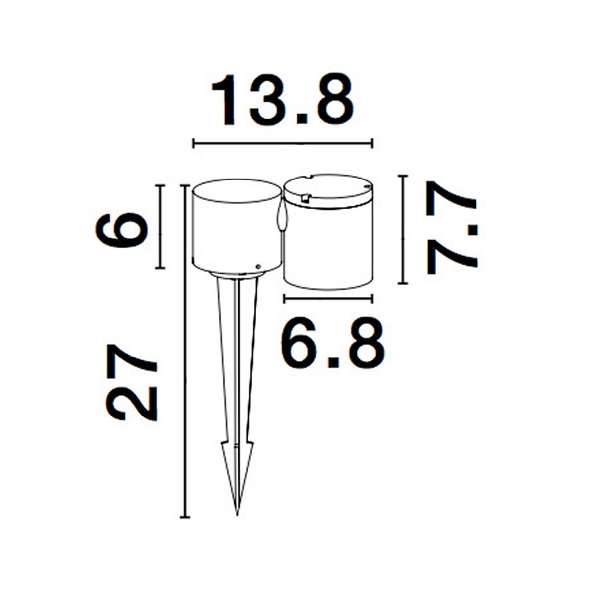 czarna ekskluzywna lampa zewnętrzna - stojąca Luces Exclusivas MEJORADA LE71558