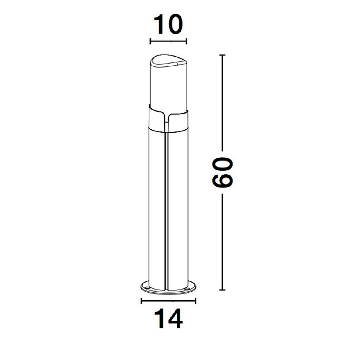 szara nowoczesna lampa zewnętrzna - stojąca Luces Exclusivas CONTRAMAESTRE LE71578
