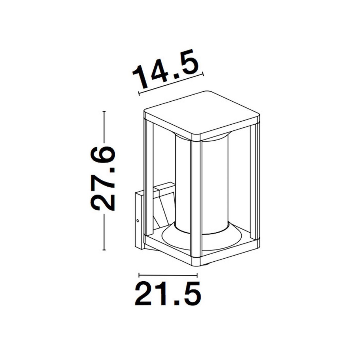 antracat wspaniała lampa zewnętrzna - ścienna Luces Exclusivas TULANCINGO LE71579
