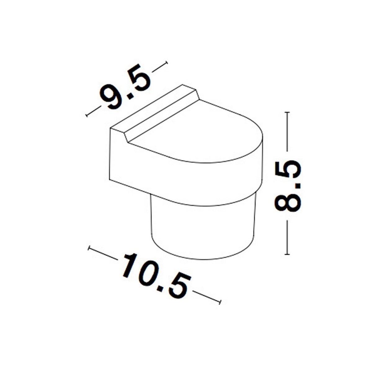 czarna modna lampa zewnętrzna - ścienna Luces Exclusivas HERMOSILLO LE71595