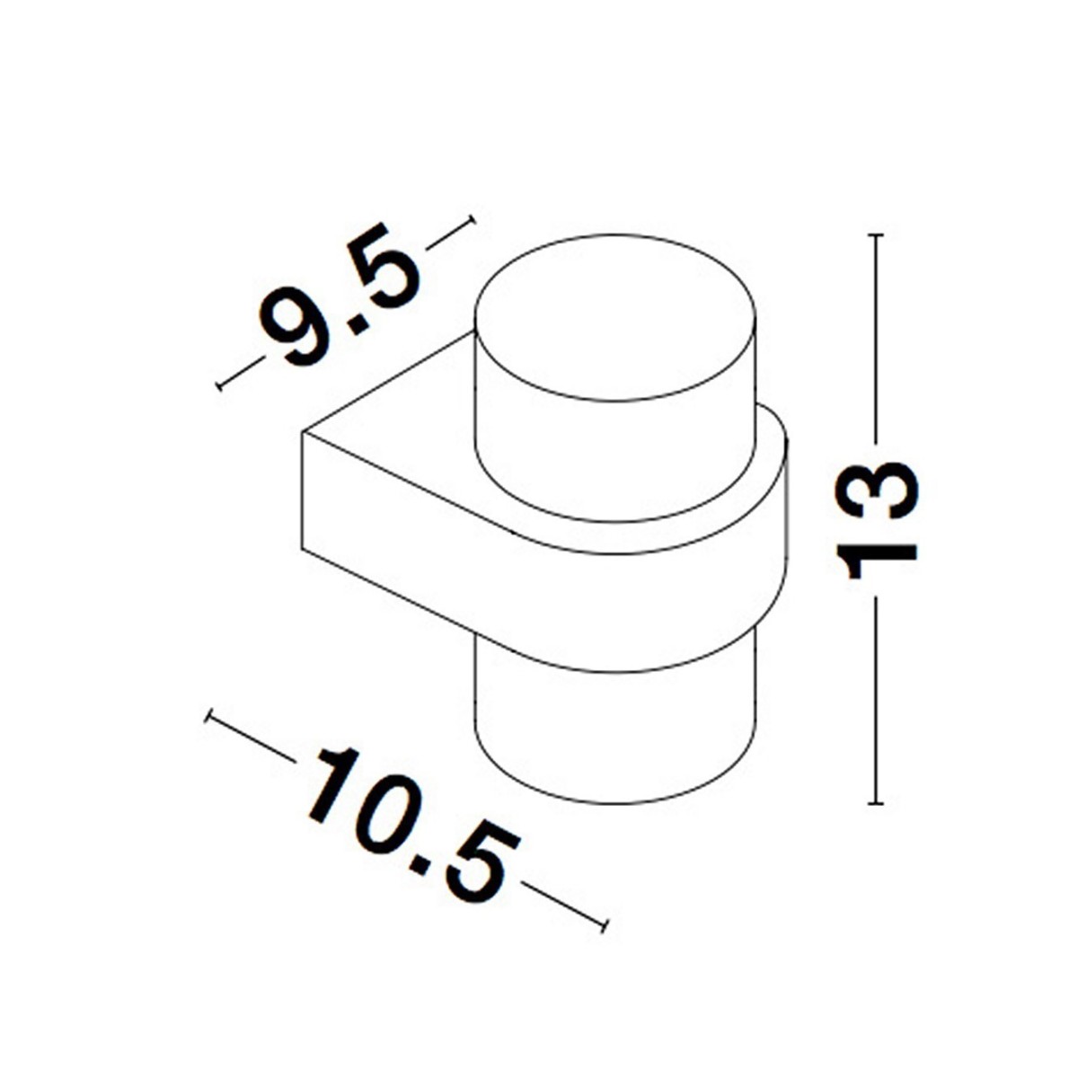 czarna nowoczesna lampa zewnętrzna - ścienna Luces Exclusivas HERMOSILLO LE71596