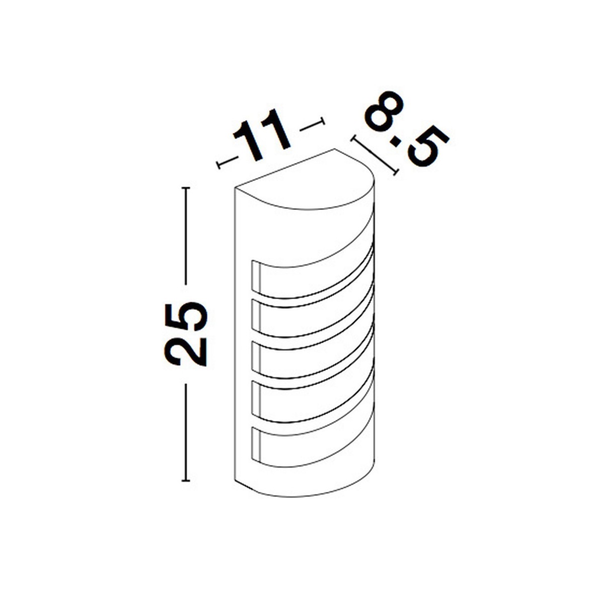 czarna ekskluzywna lampa zewnętrzna - ścienna Luces Exclusivas GRANDES LE71603