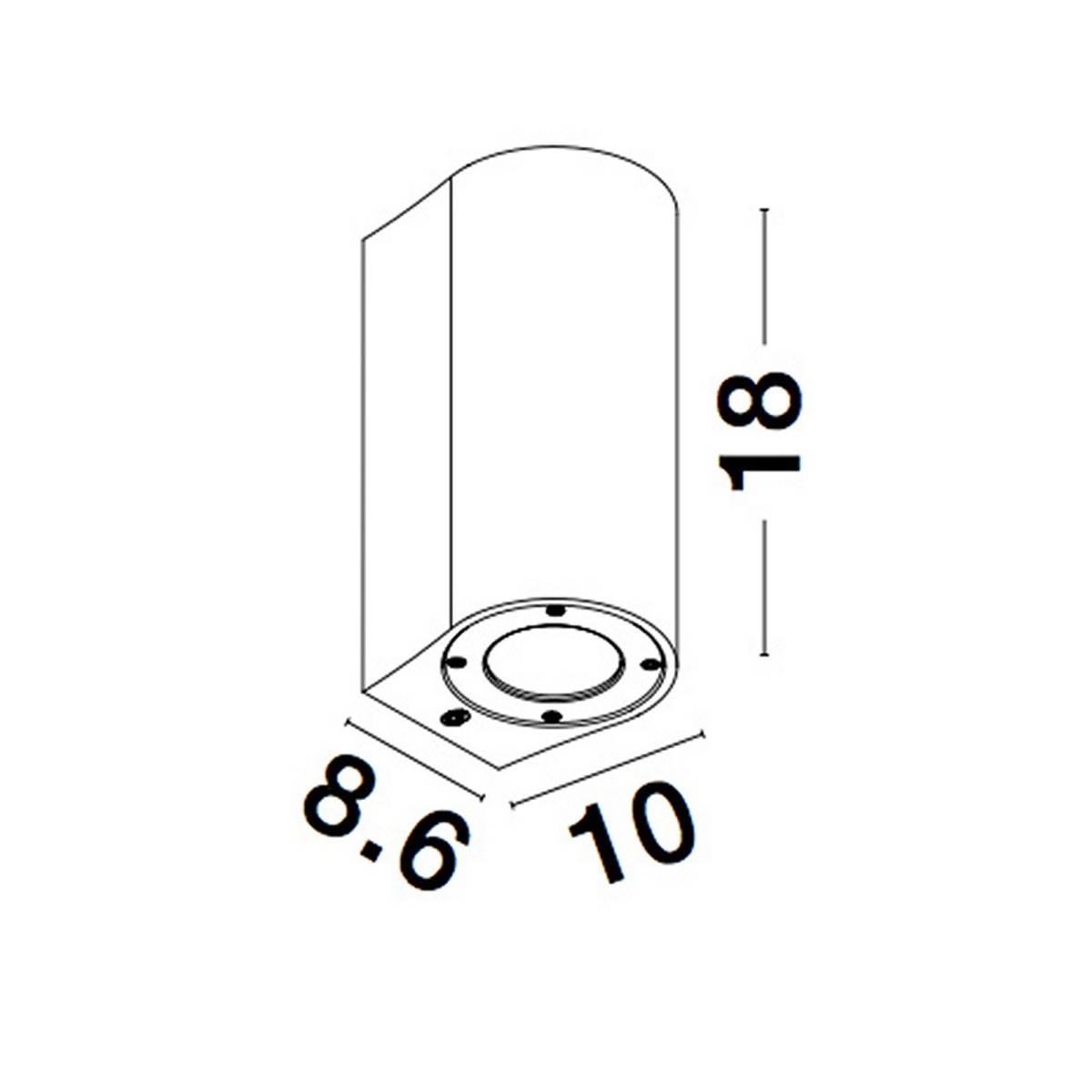 szara elegancka lampa zewnętrzna - ścienna Luces Exclusivas BUENAVISTA LE71609