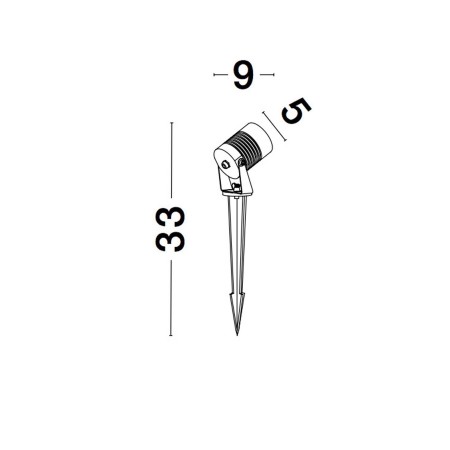 czarna elegancka lampa zewnętrzna - stojąca Luces Exclusivas ROSITA LE71620