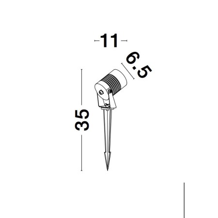 czarna designerska lampa zewnętrzna - stojąca Luces Exclusivas ROSITA LE71621