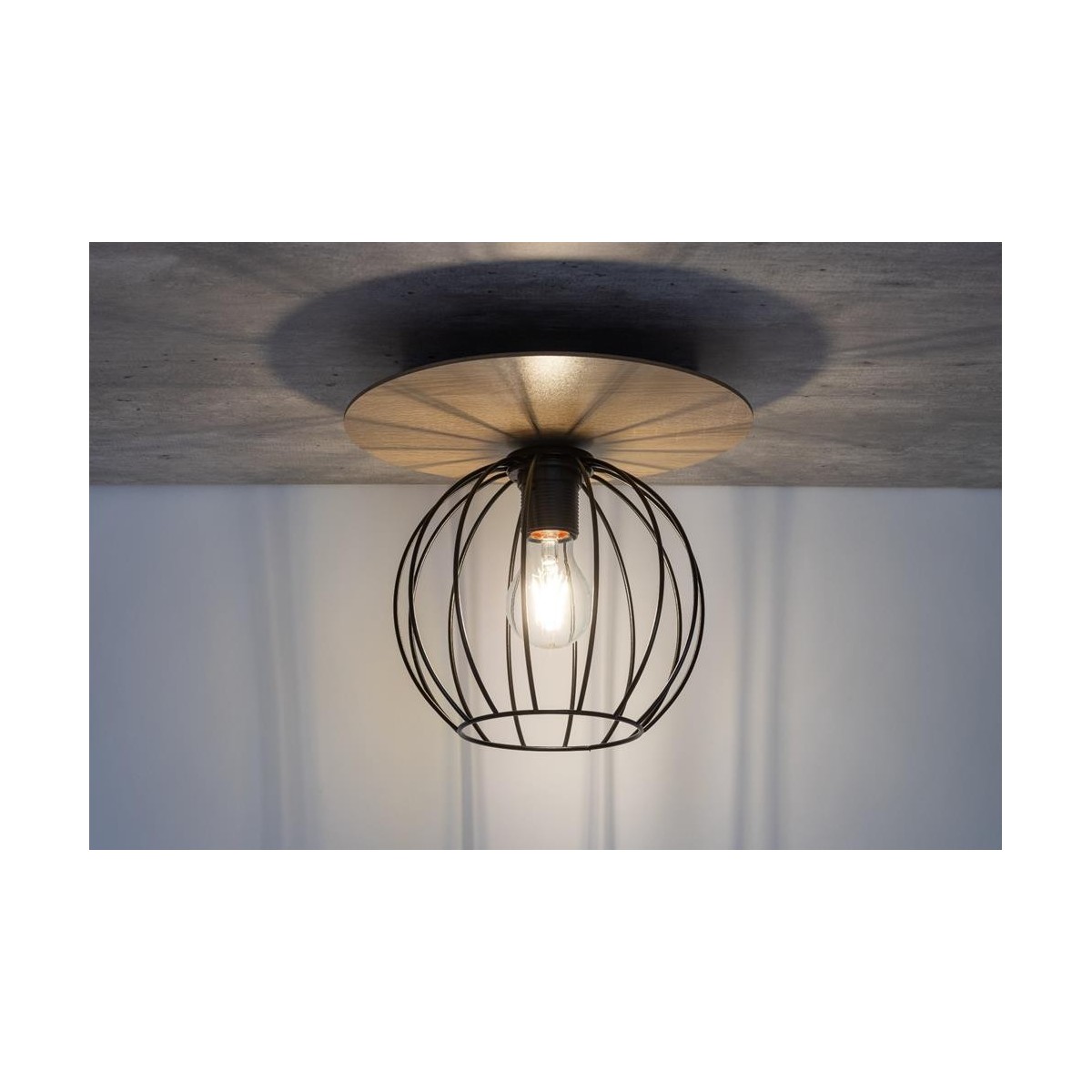 Sigma CYBER SIG32354 koło czarny / brązowy kolor plafon