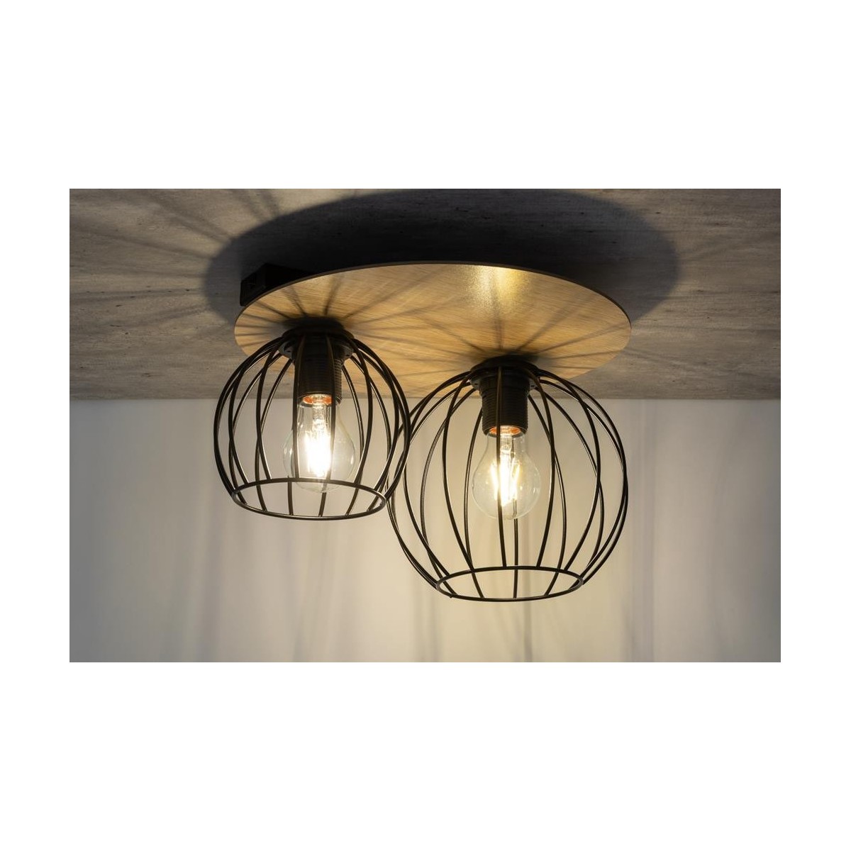 Sigma CYBER SIG32355 koło czarny / brązowy kolor plafon