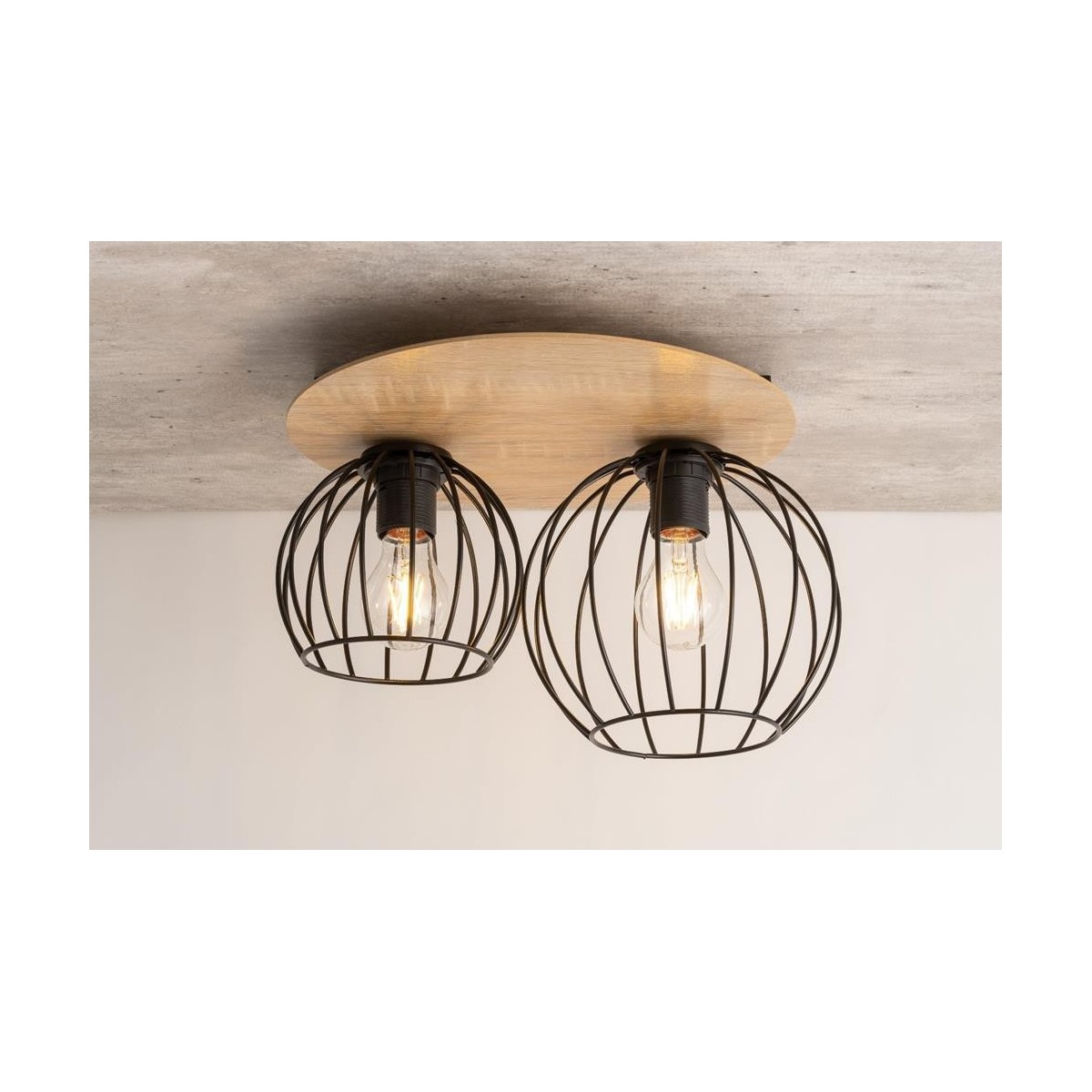 Sigma CYBER SIG32355 koło czarny / brązowy kolor plafon