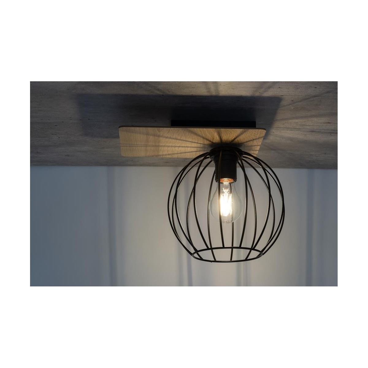 Sigma CYBER SIG32357 prostokąt czarny / brązowy kolor plafon