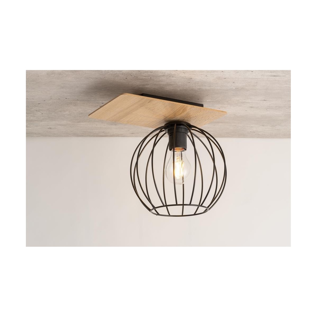 Sigma CYBER SIG32357 prostokąt czarny / brązowy kolor plafon