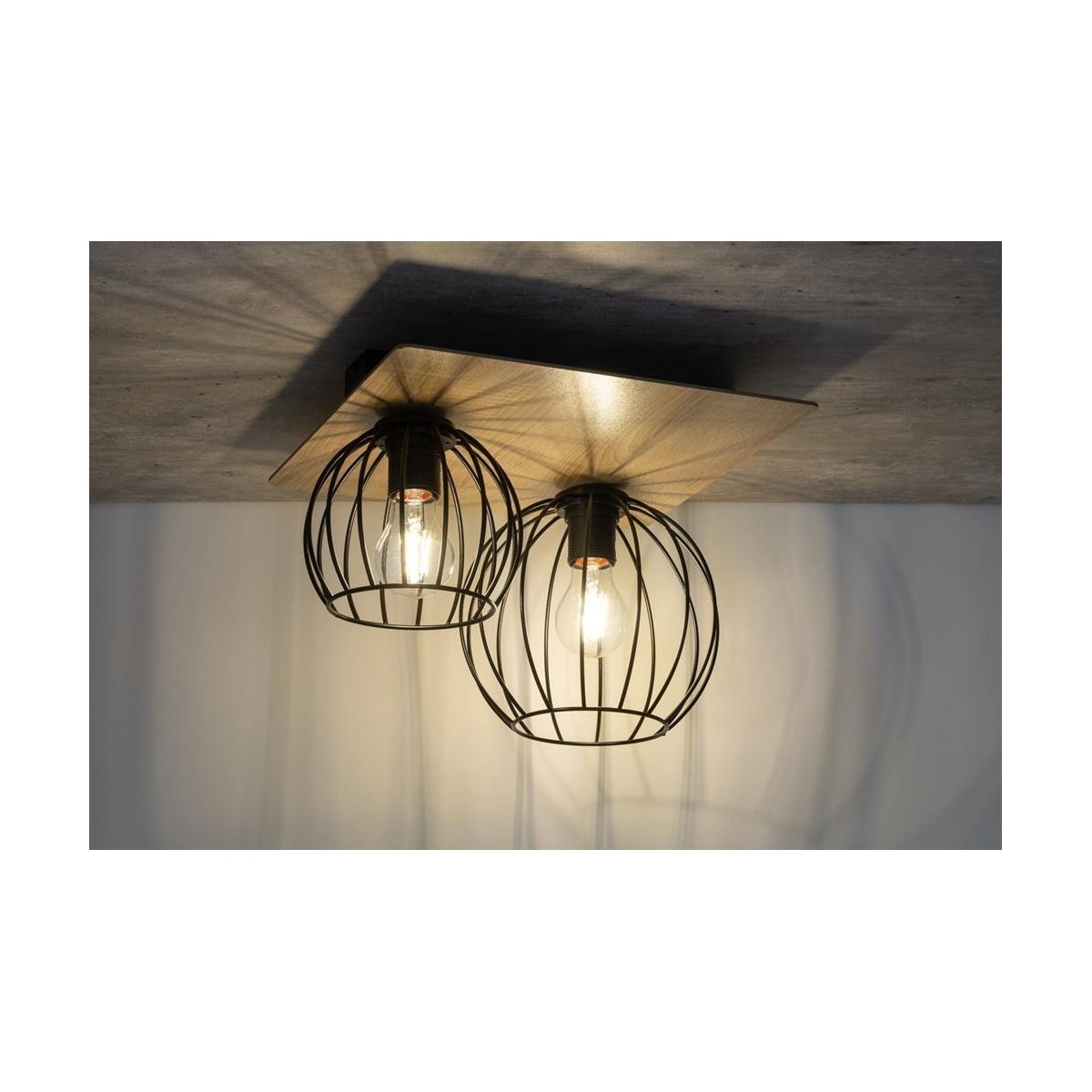 Sigma CYBER SIG32358 prostokąt czarny / brązowy kolor plafon