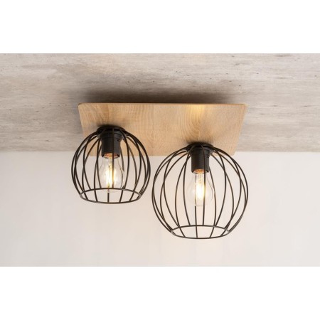 Sigma CYBER SIG32358 prostokąt czarny / brązowy kolor plafon