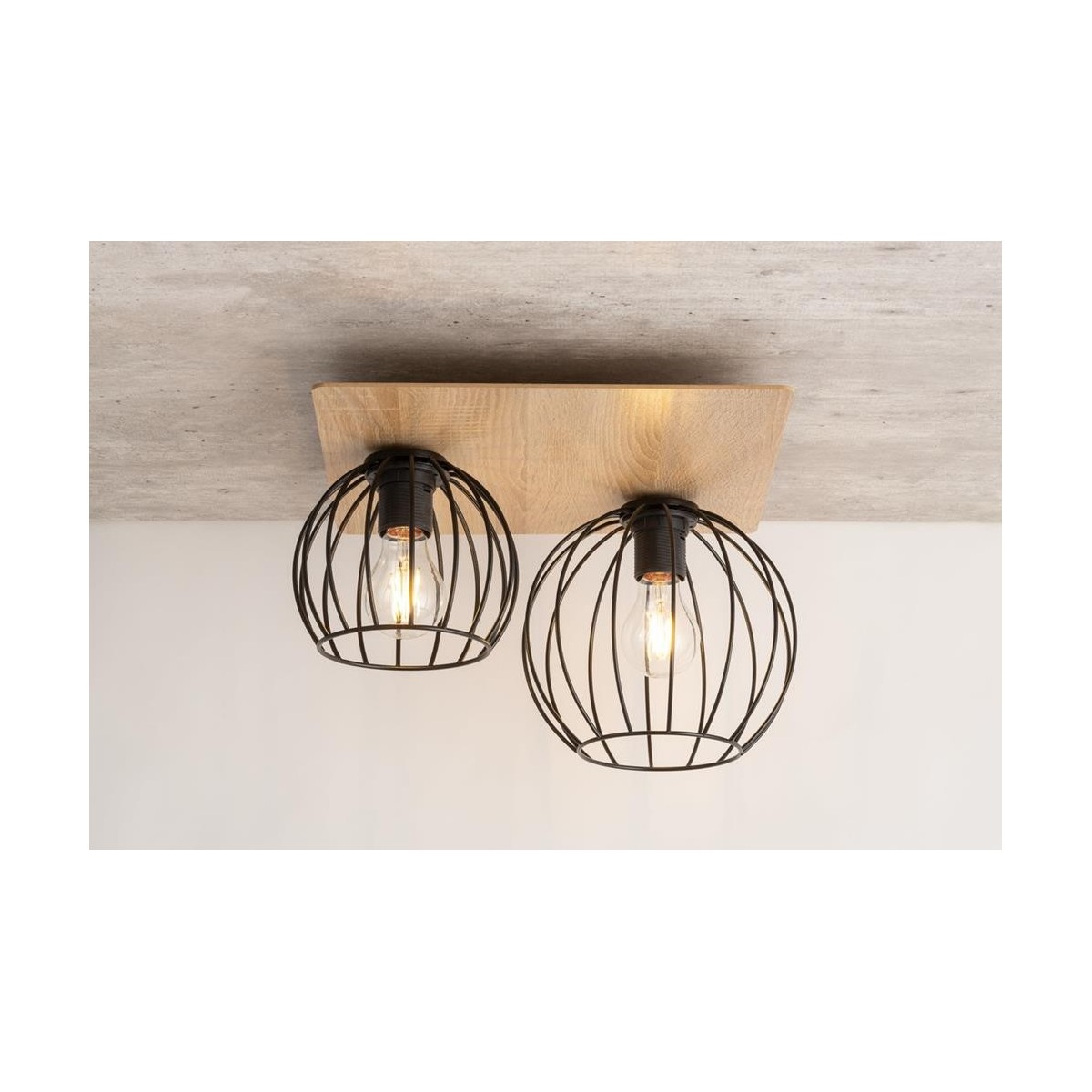 Sigma CYBER SIG32358 prostokąt czarny / brązowy kolor plafon