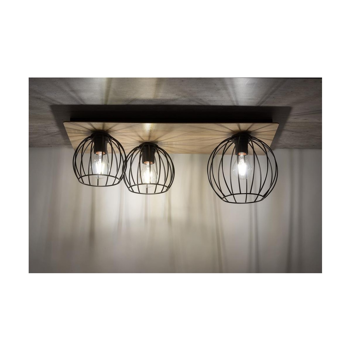 Sigma CYBER SIG32359 prostokąt czarny / brązowy kolor plafon