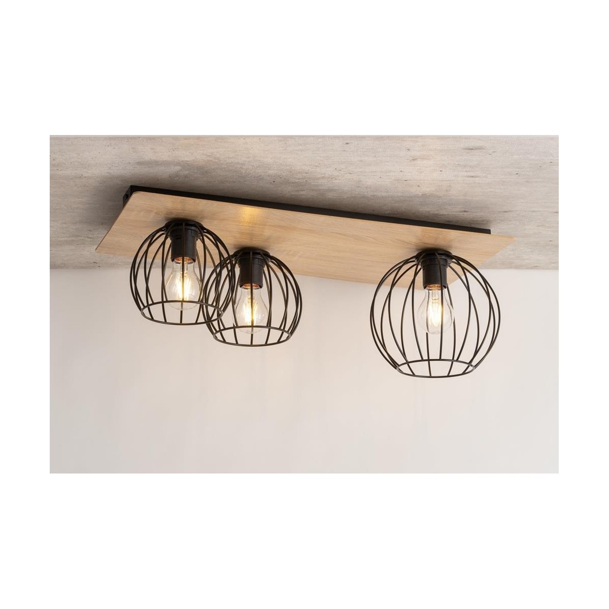 Sigma CYBER SIG32359 prostokąt czarny / brązowy kolor plafon